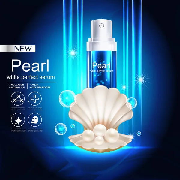 Vitamina Perla Suero Colágeno Para Productos Para Cuidado Piel Concepto — Foto de Stock