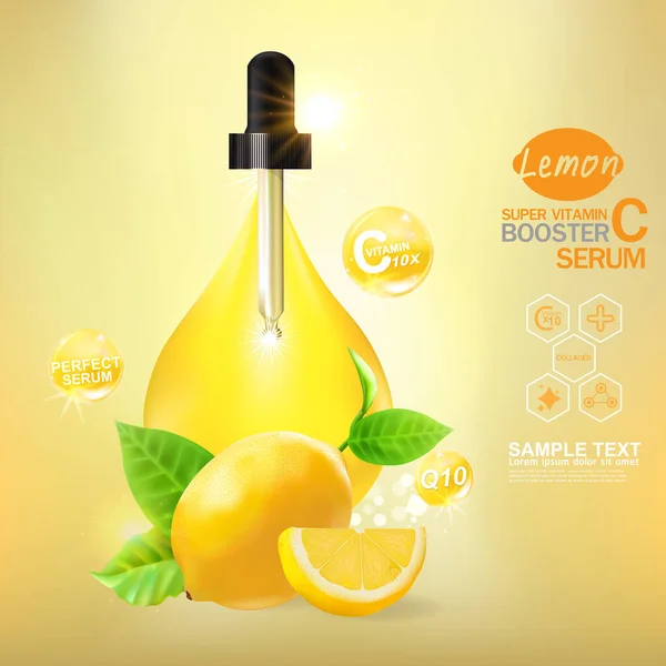 Collagen Lemon and Vitamin for Skin Concept