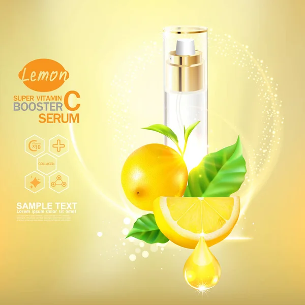 Colágeno Limão Vitamina Para Conceito Pele — Fotografia de Stock