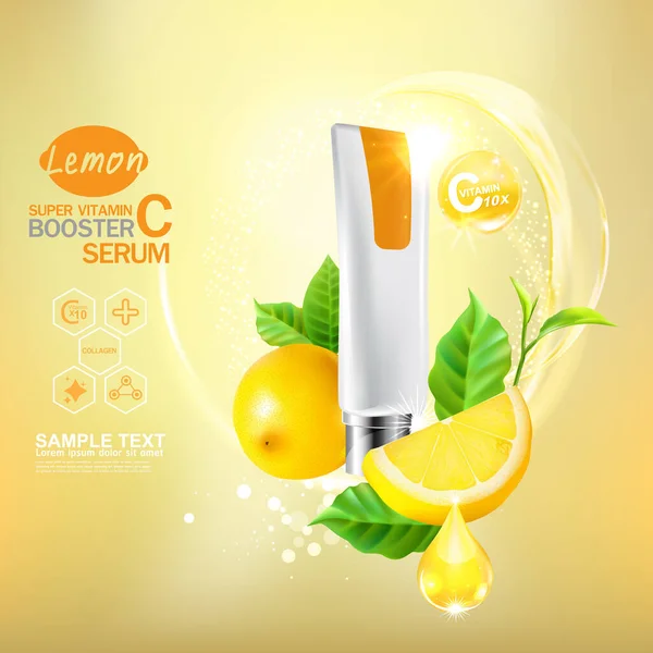 Collagen Lemon Und Vitamin Für Die Haut Konzept Stockbild