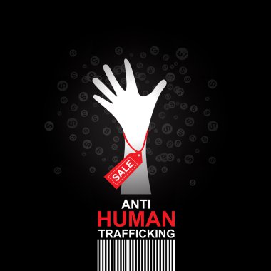 İnsan kaçakçılığı vektör kavram insan satışı durdurmak.
