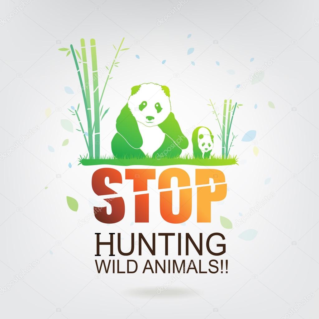 Save the world stop hunting animals. Stock Vector Image by ©Space-Vector #96349112 Save the world stop hunting animals. Stock Vector Image by ©Space-Vector #96349112