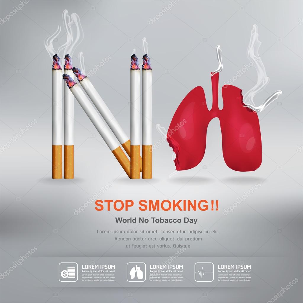 World No Tobacco Day Vector Concept Stop Smoking Vector Image By C Space Vector Vector Stock 96373010
