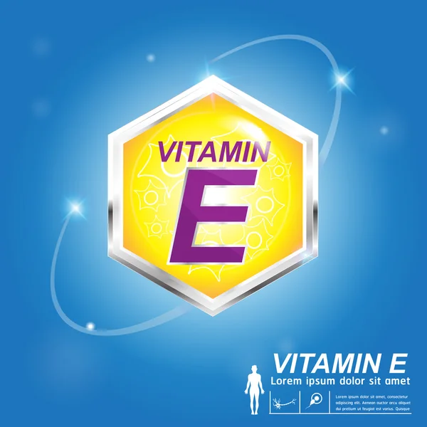 Icône de nutrition vitaminique Concept d'étiquette — Image vectorielle