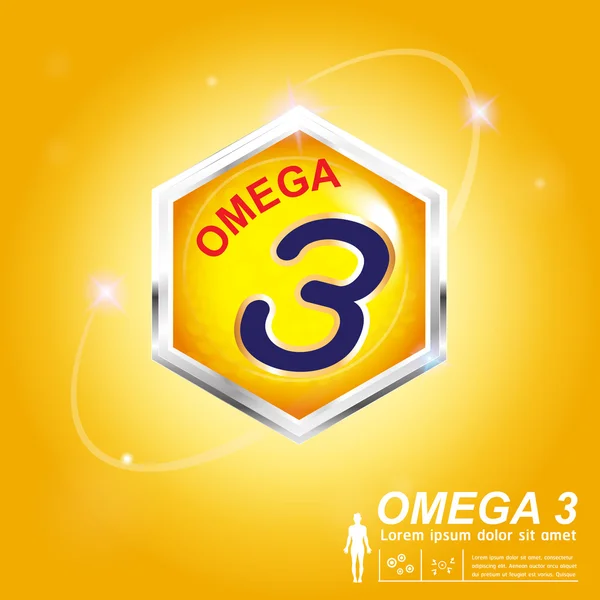 Icona Omega 3 — Vettoriale Stock