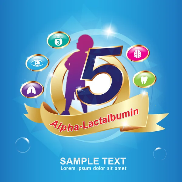 Çocuklar kalsiyum Omega 3 vitamini kavramı