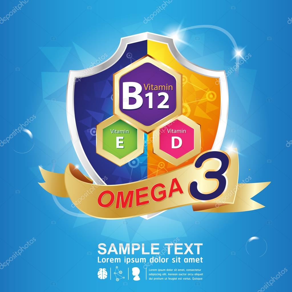 This is Omega Vitamin vector eps 10
