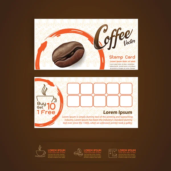 Coffee Bean Vector sjabloon — Stockvector