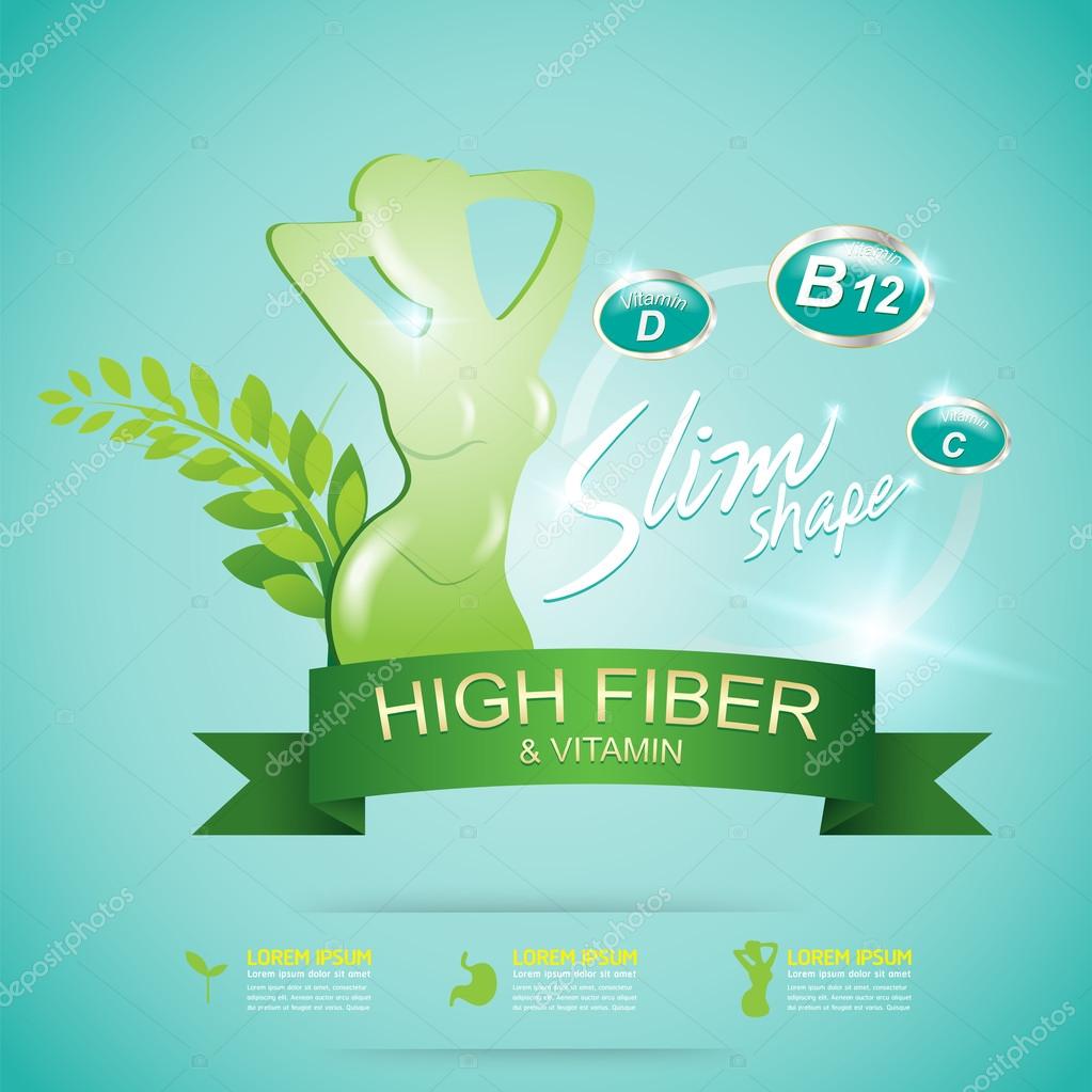 This is Fiber Foods Label Vector eps 10