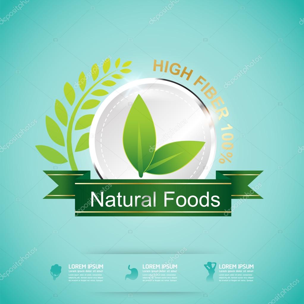 This is Fiber Foods Label Vector eps 10