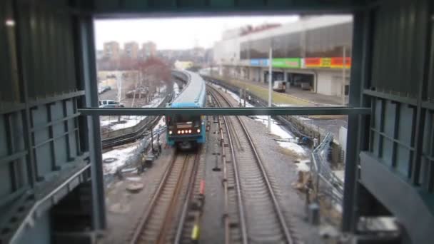 Metro trenleri, zaman atlamalı — Stok video