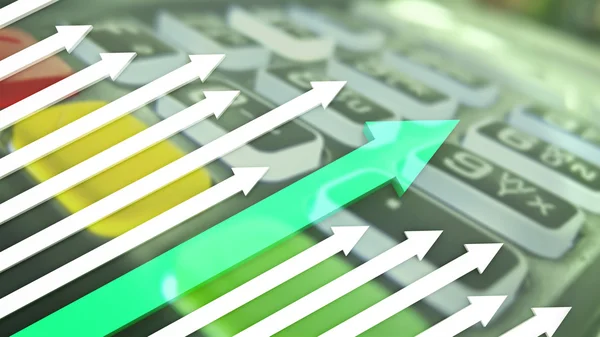 terminal arka plan üzerinde büyüme grafiği