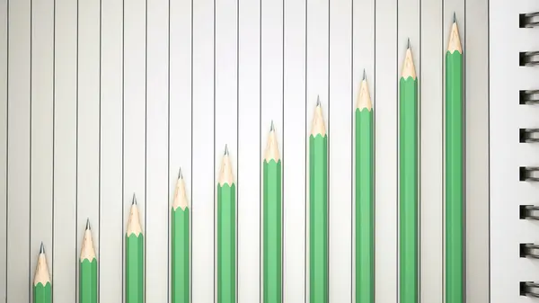 Tasarım yeşil büyüme graph grafiği