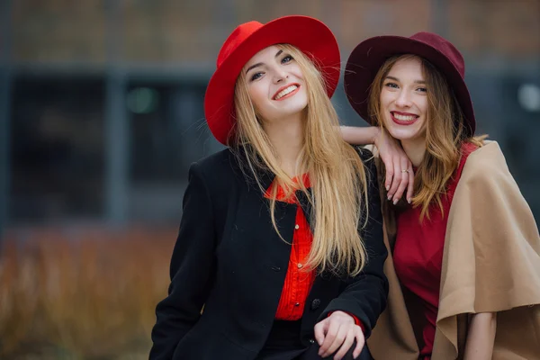 İki bankta oturan kadın birbirleriyle söz meşgul