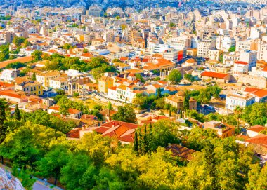 Atina şehrin eski kısmı