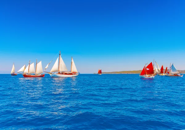 Classic wooden sailing boats — Stock Photo, Image