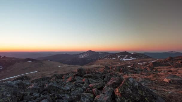 Ural Dağları, gündoğumu, yaz, Timelapse — Stok video