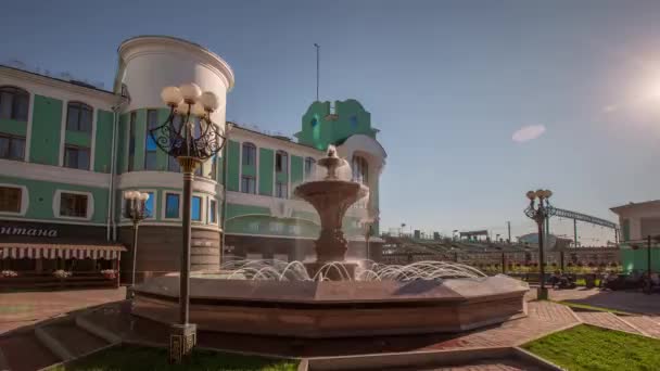 Estación de tren Novosibirsk, Rusia, Time lapse (Hyper Lapse ) — Vídeos de Stock