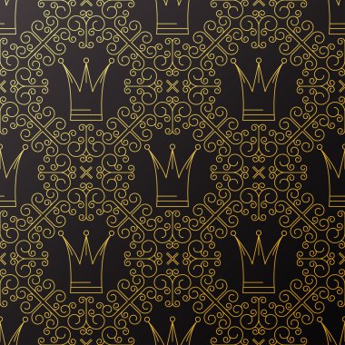 Vintage geometrik süsleme ile sorunsuz doku. Vektör ince li