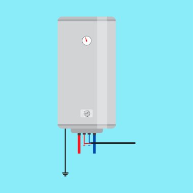 Elektrikli su ısıtıcı. Web tasarım ve uygulama için düz simgesi