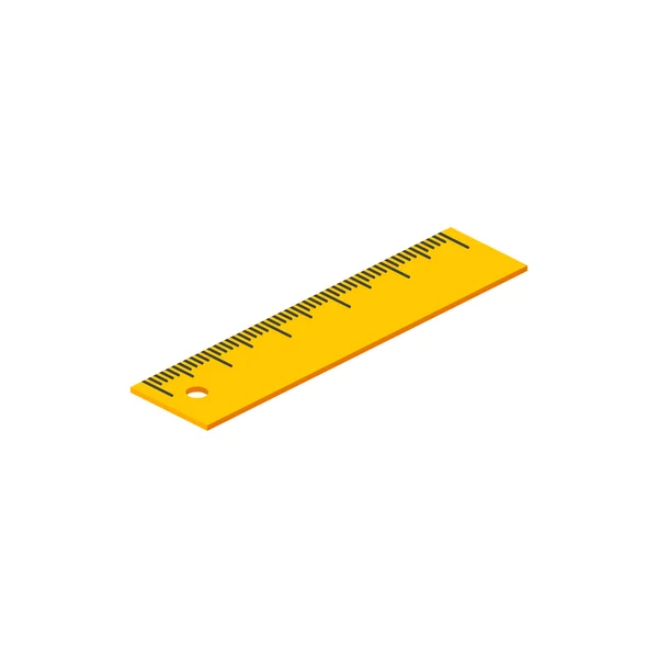 Isometric ruler on white background. For web design and applicat — Stock Vector