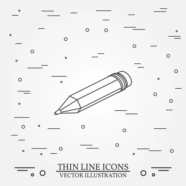 Isometric pencil on white background. For web design and applica — Stock Vector