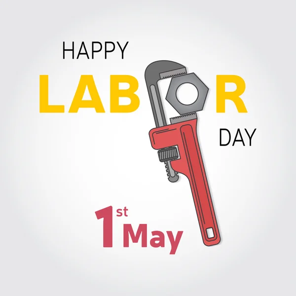 Poster, banner or flyer design with stylish text 1st May, concept for labours day. Vector illustration. — Stock Vector