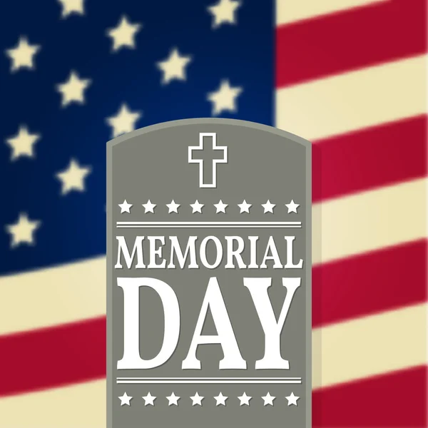 Happy Memorial Day background template. Happy Memorial Day poster. American flag. Patriotic banner. Vector illustration.