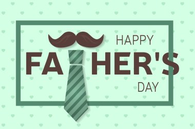 Happy Fathers Day greeting card. Happy Fathers Day poster. Vector illustration. clipart