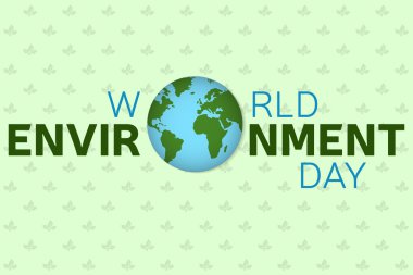 Dünya Çevre günü arka plan şablonu. Dünya Çevre günü poster, afiş. Web Tasarım ve uygulama arayüzü için infographics için de yararlı. Vektör çizim.