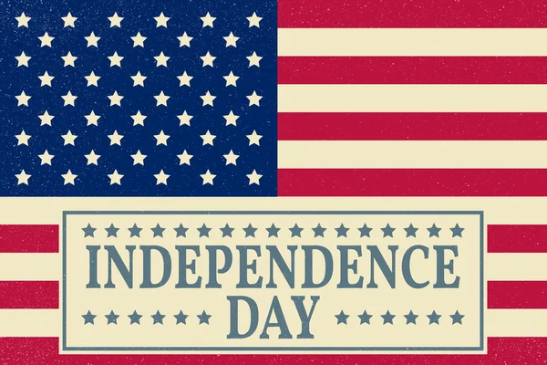 Glücklicher Unabhängigkeitstag, 4. Juli Grußkarte. Plakat zum Unabhängigkeitstag. Patriotisches Banner. Vektorillustration. — Stockvektor