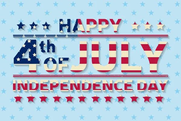 Boldog függetlenség napja háttér sablont. Boldog 4th-ból július poszter. Boldog július 4 és az amerikai zászló. Hazafias banner. Vektoros illusztráció. — Stock Vector