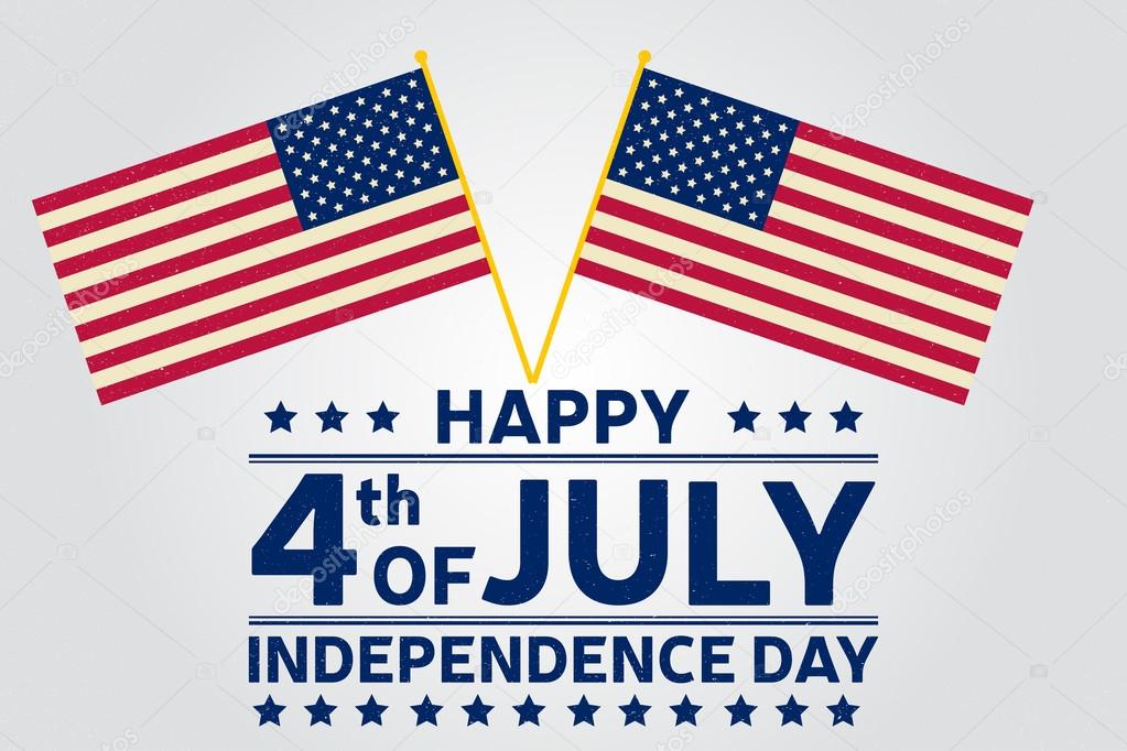 Happy Independence Day background template. Happy 4th of july poster. Happy 4th of july and American flag. Patriotic banner. Vector illustration.