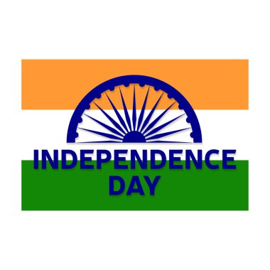 Hint bağımsızlık günü tebrik kartı, afiş, el ilanı. Web sitesi şablonu için Vatansever afiş. 15 Ağustos tipografik tasarım. Vektör çizimi.