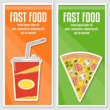 Fast food tasarım afişleri.