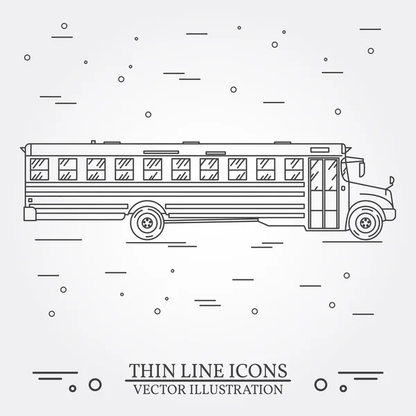 Bus scolaire illustré sur fond blanc . — Image vectorielle