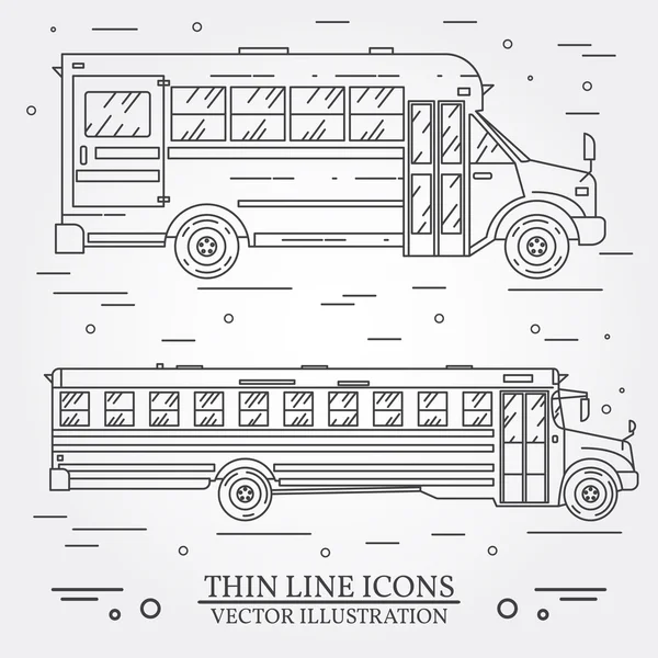 Schoolbus geïllustreerd op witte achtergrond. — Stockvector
