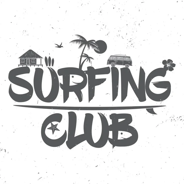 Concept de club de surf . — Image vectorielle