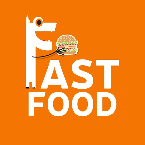 Bandiere di fast food design.Burger in stile piatto . — Vettoriale Stock