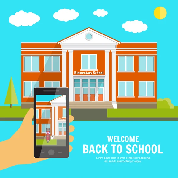 Welcome back to School background with place for your text. — Stock Vector