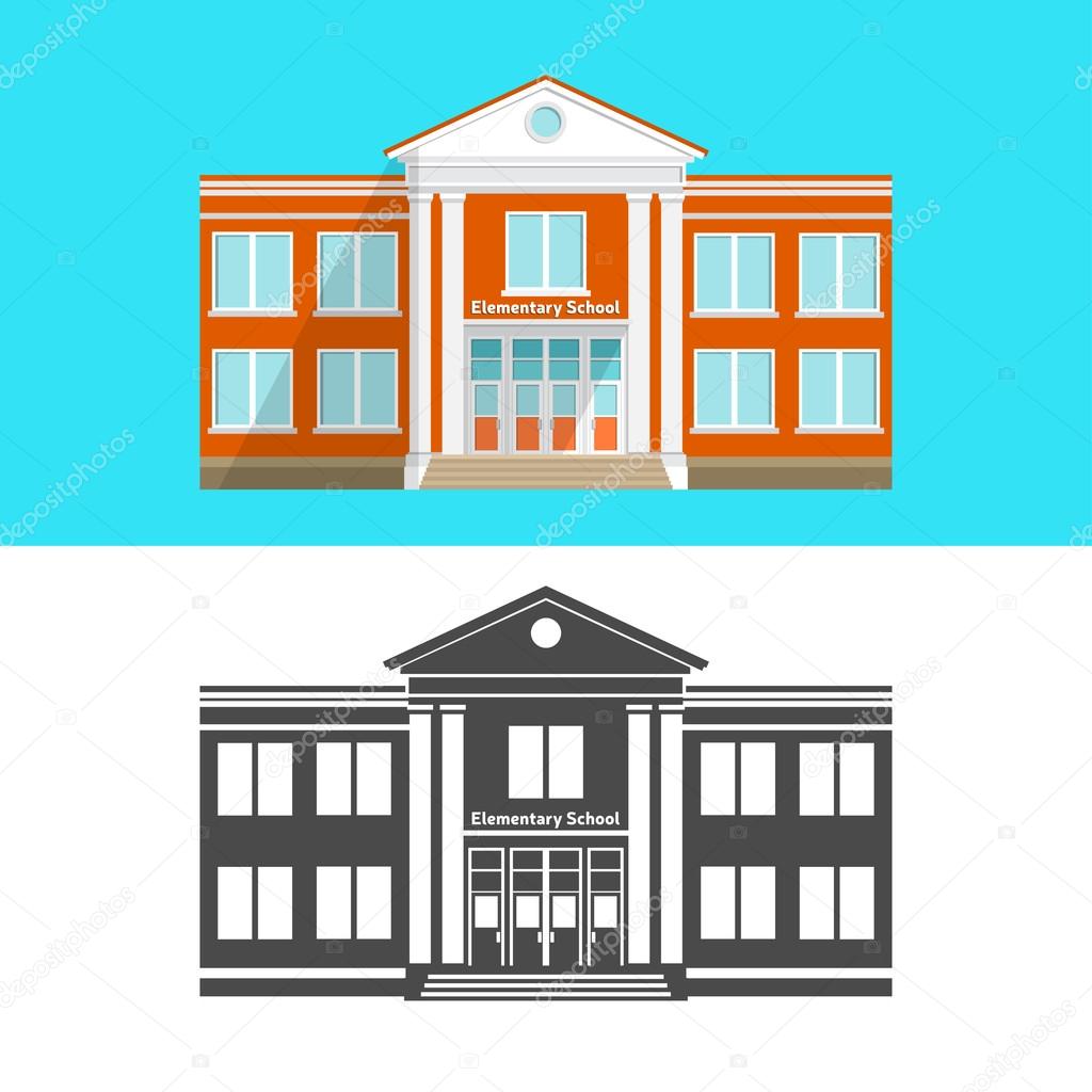 Set of School building icon.