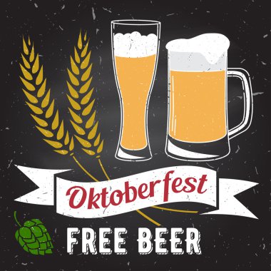 Oktoberfest vektör çizim.