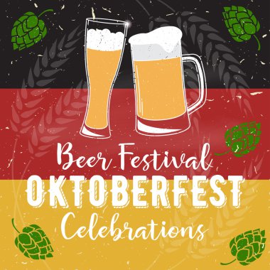 Oktoberfest vektör çizim.