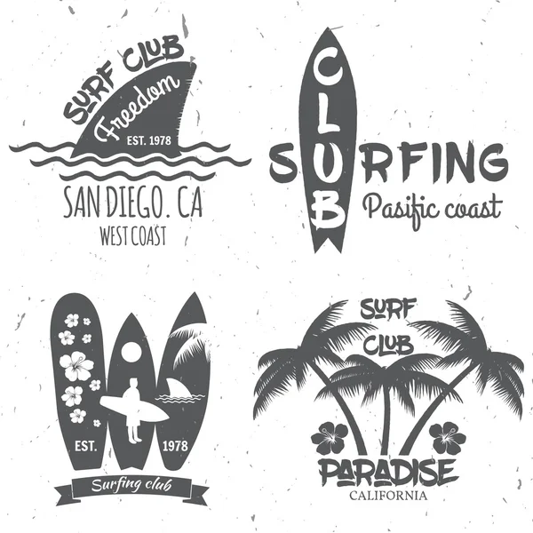 Ensemble de concept de club de surf  . — Image vectorielle