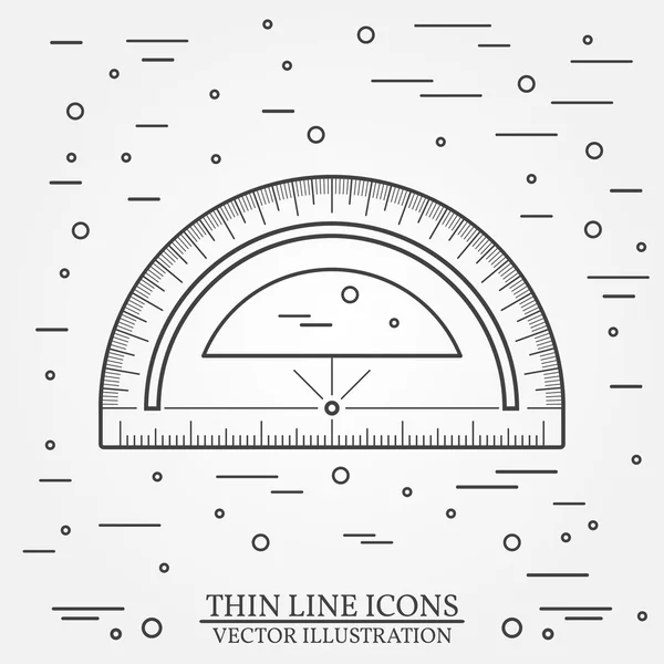 Protractor on white background. — Stock Vector