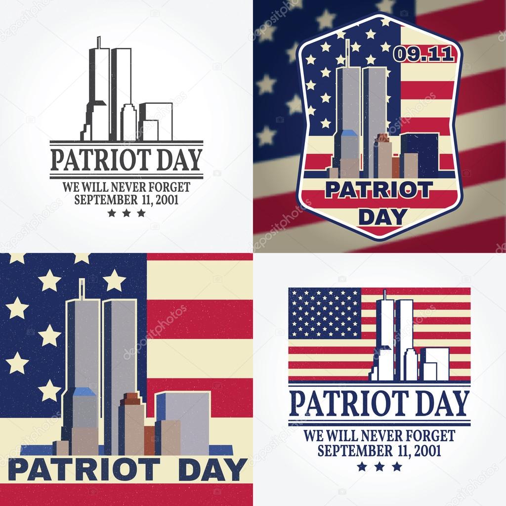 Patriot Day vintage design.