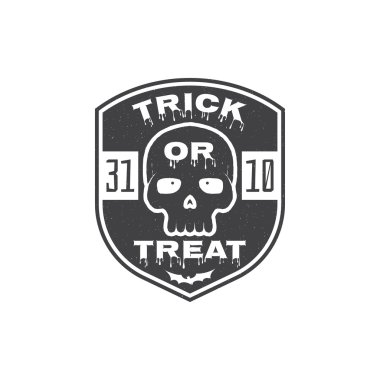 Cadılar Bayramı vintage rozet, amblem veya etiket.