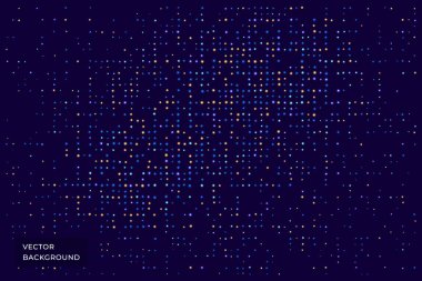 Yarı tonlu geometrik noktalar gradyan ve pop sanat dokusu. Vektör çizimi. Renkli soyut nokta, arkaplan deseni için yarım tonlu noktalar. Gürültü tozu deseni