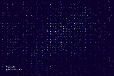 Yarı tonlu geometrik noktalar gradyan ve pop sanat dokusu. Vektör çizimi. Renkli soyut nokta, arkaplan deseni için yarım tonlu noktalar. Gürültü tozu deseni