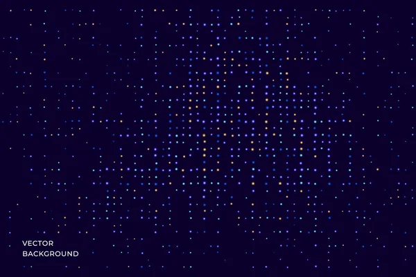Yarı tonlu geometrik noktalar gradyan ve pop sanat dokusu. Vektör çizimi. Renkli soyut nokta, arkaplan deseni için yarım tonlu noktalar. Gürültü tozu deseni